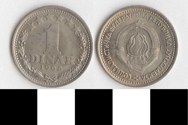 Thumbnail of Coin: Yugoslavia, 1 Dinar (1998.03.0006)