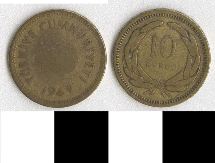 Thumbnail of Coin: Turkey, 10 Kurus (1998.03.0010)