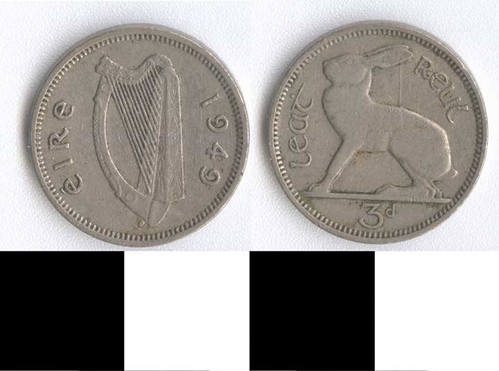 Thumbnail of Coin: Ireland, 3 Pence (1998.03.0017)
