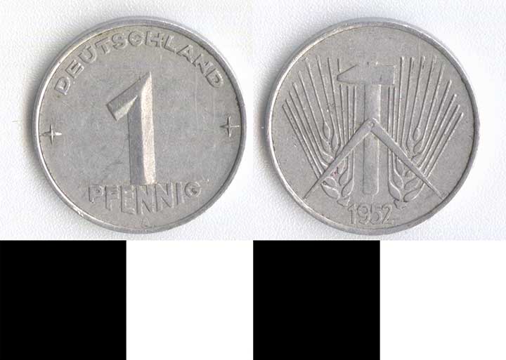 Thumbnail of Coin: East Germany, 1 Pfennig (1998.03.0022)