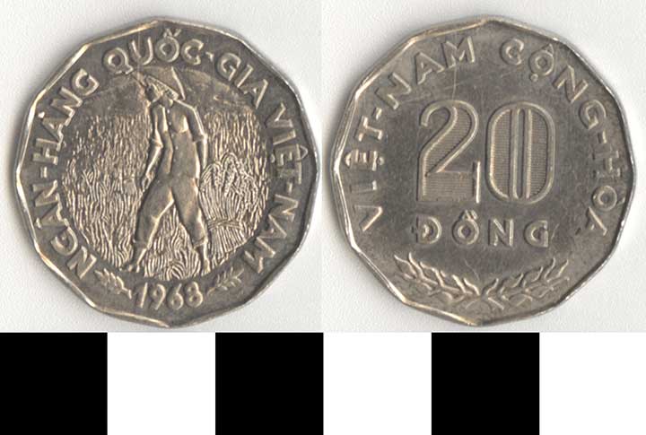Thumbnail of Coin: Vietnam, 20 Dông (1998.03.0025)