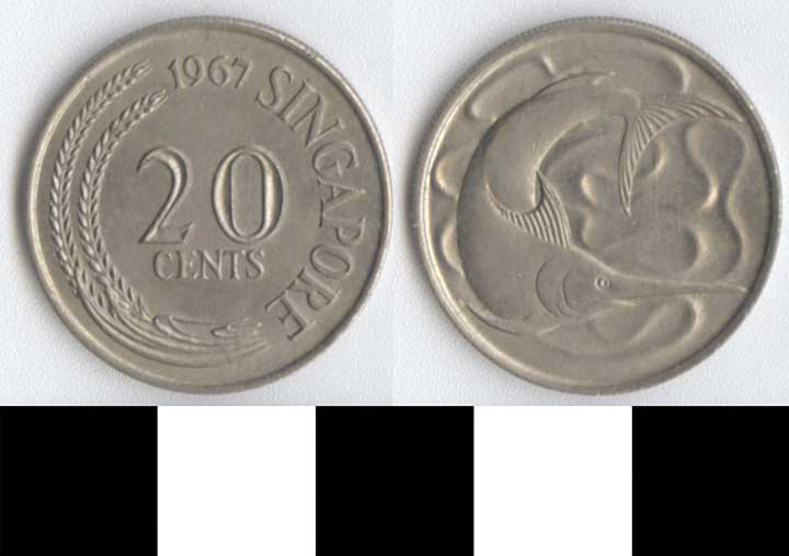 Thumbnail of Coin: Singapore, 20 Cents (1998.03.0029)