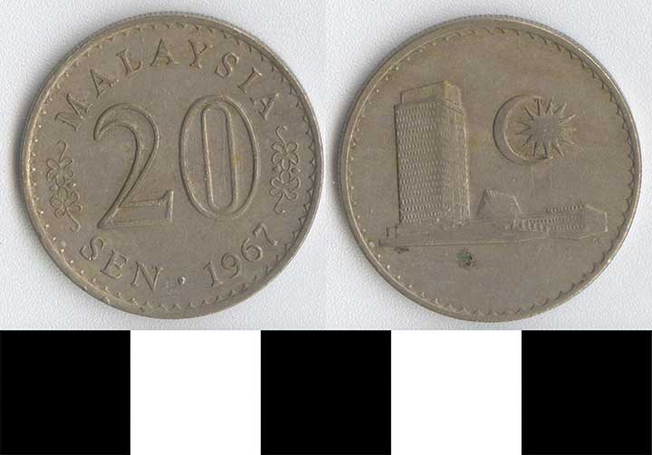 Thumbnail of Coin: Malaysia, 20 Sen (1998.03.0032)