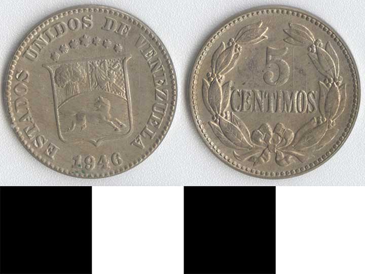 Thumbnail of Coin: Venezuela, 5 Centimos (1998.03.0035)