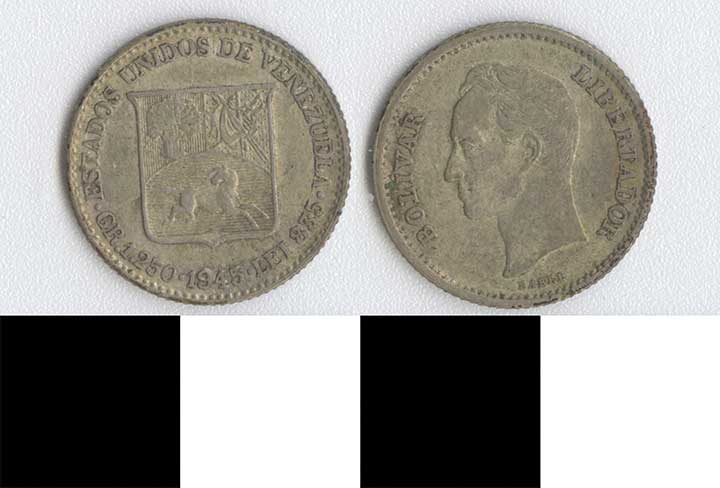 Thumbnail of Coin: Venezuela, Gr. 1.250 (1/4 Bolivar) (1998.03.0036)