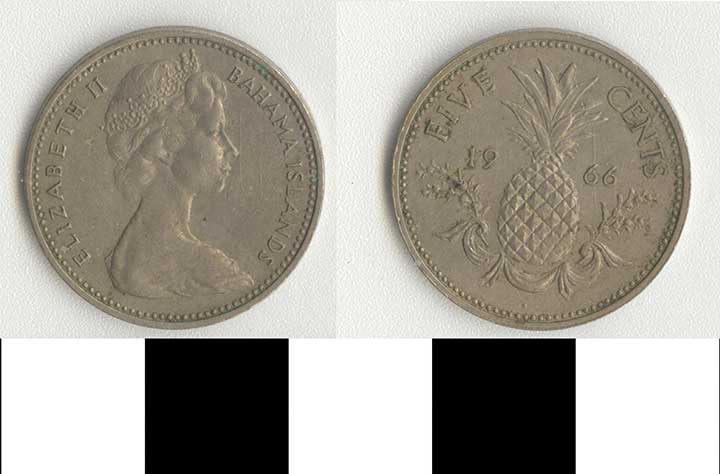 Thumbnail of Coin: Bahamas, 5 Cents (1998.03.0050)