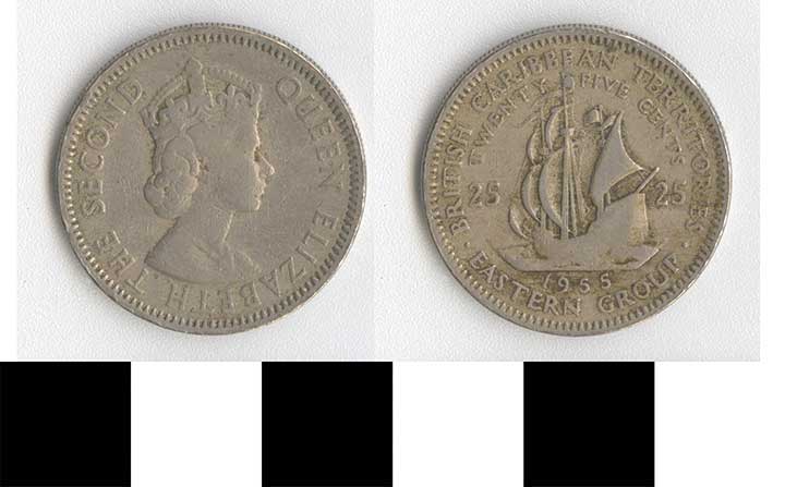 Thumbnail of Coin: Antigua West Indian, 25 Cents (1998.03.0056)