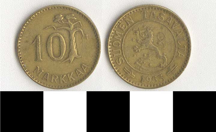 Thumbnail of Coin: Finland, 10 Markka (1998.03.0067)
