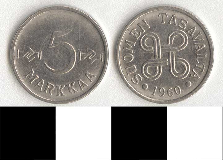 Thumbnail of Coin: Finland, 5 Markka (1998.03.0068)
