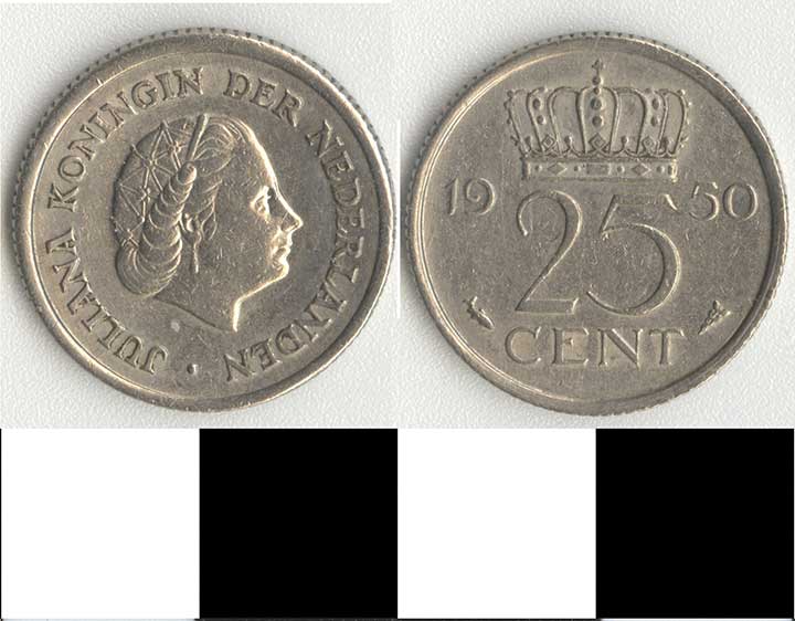 Thumbnail of Coin: Netherlands, 25 Cents (1998.03.0072)