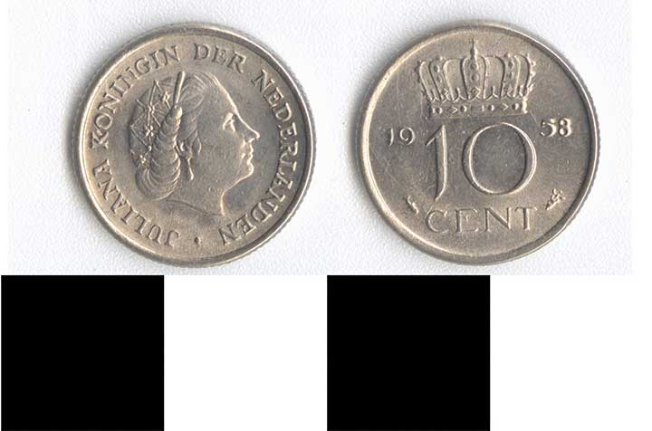 Thumbnail of Coin: Netherlands, 10 Cents (1998.03.0076)