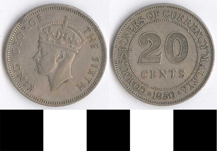 Thumbnail of Coin: Federation of Malaya, 20 Cents  (1998.03.0079)