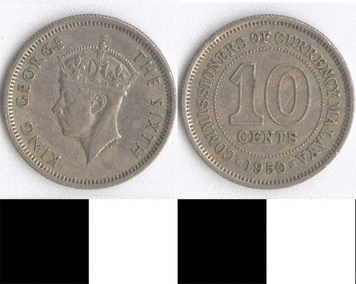 Thumbnail of Coin: British Malaya, 10 Cents (1998.03.0081)