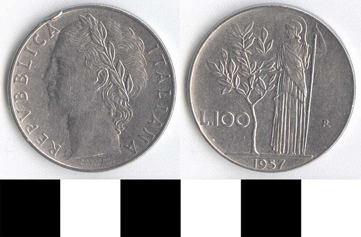 Thumbnail of Coin: Italy, 100 Lire (1998.03.0087)
