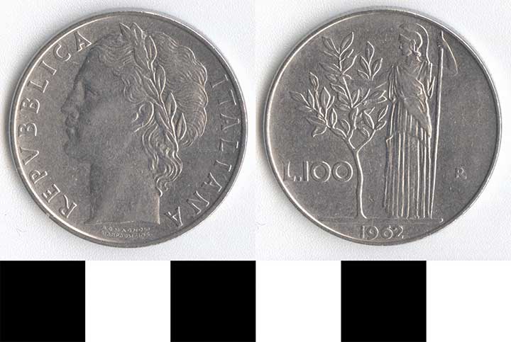 Thumbnail of Coin: Italy, 100 Lire (1998.03.0088)