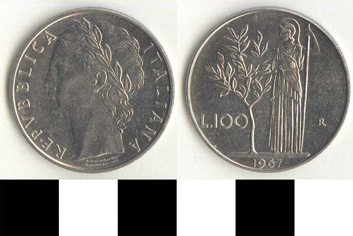 Thumbnail of Coin: Italy, 100 Lire (1998.03.0090)