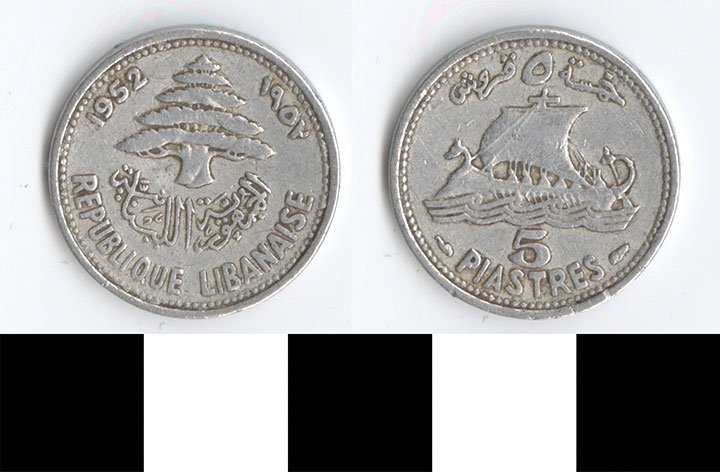 Thumbnail of Coin: Lebanon, 5 Piastres (1998.03.0113)