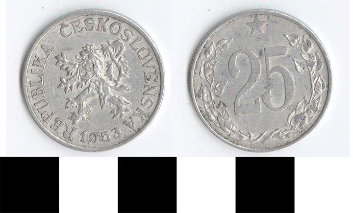 Thumbnail of Coin: Czechoslovakia, 25 Haléřů (1998.03.0120)