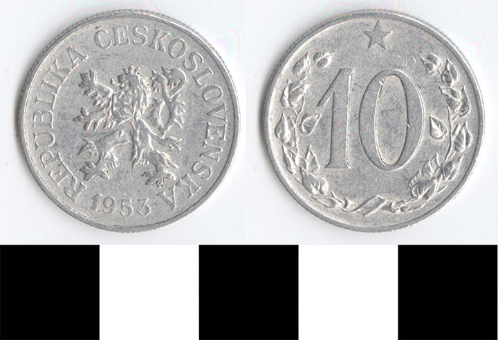 Thumbnail of Coin: Czechoslovakia, 10 Haléřů (1998.03.0121)