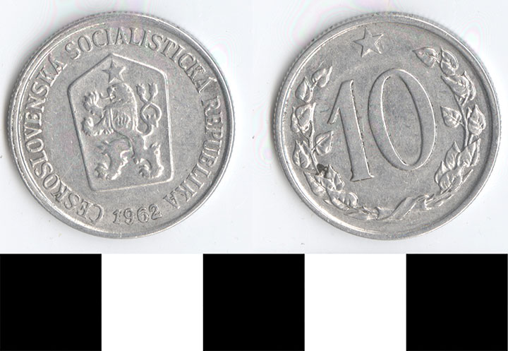 Thumbnail of Coin: Czechoslovakia, 10 Haléřů (1998.03.0122)