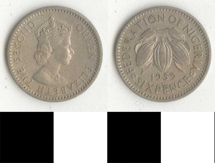 Thumbnail of Coin: Nigeria, 6 Pence (1998.03.0127)