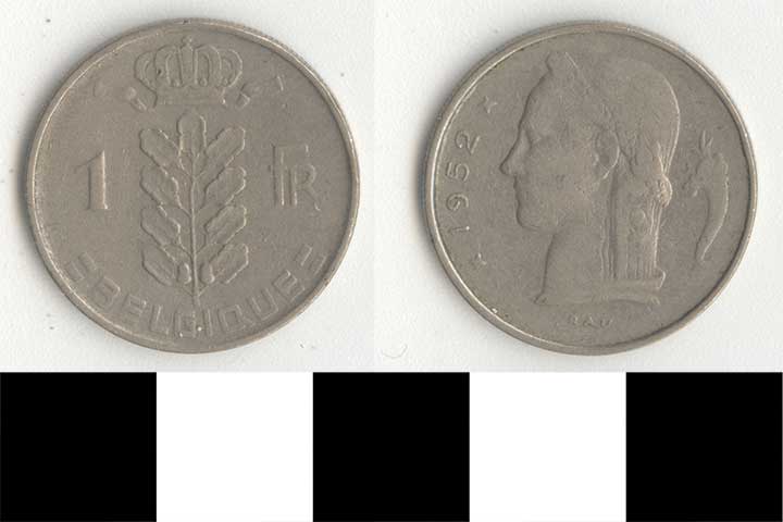 Thumbnail of Coin: Kingdom of Belguim, 1 Franc (1998.03.0138)