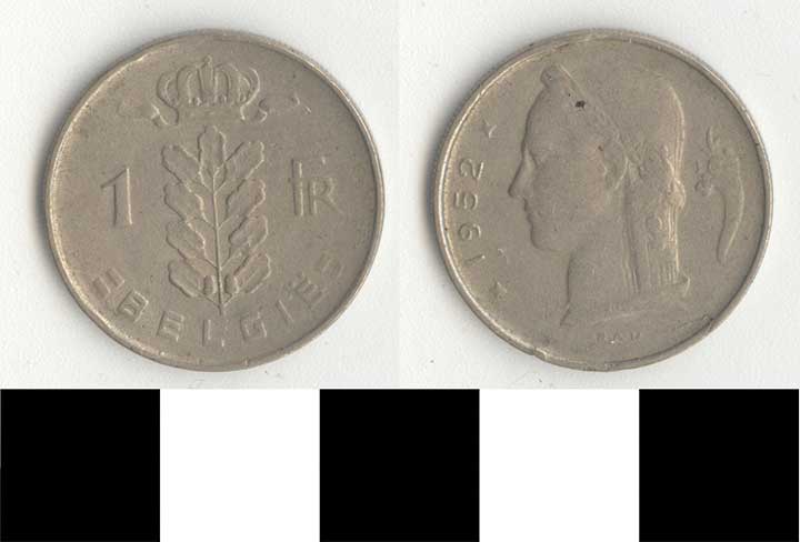 Thumbnail of Coin: Kingdom of Belguim, 1 Franc (1998.03.0139)