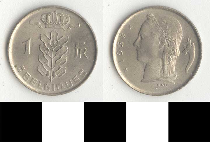 Thumbnail of Coin: Kingdom of Belguim, 1 Franc (1998.03.0140)