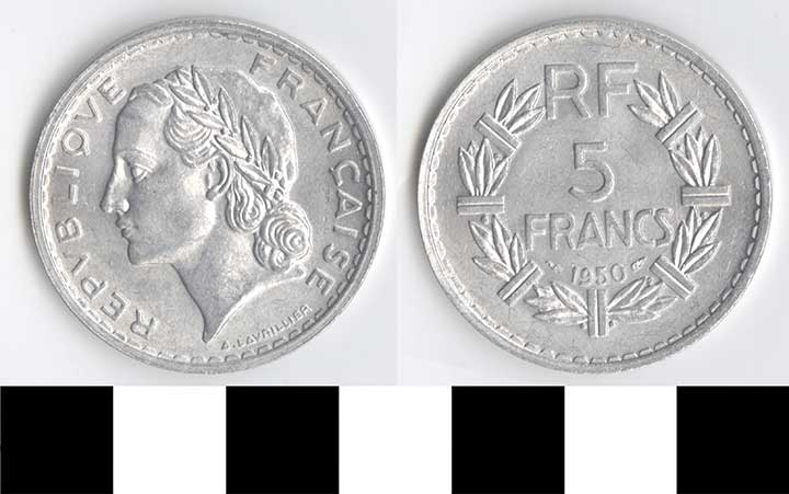 Thumbnail of Coin: France, 5 Francs (1998.03.0211)