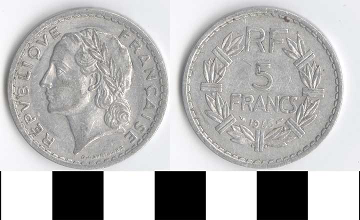Thumbnail of Coin: France, 5 Francs (1998.03.0212)