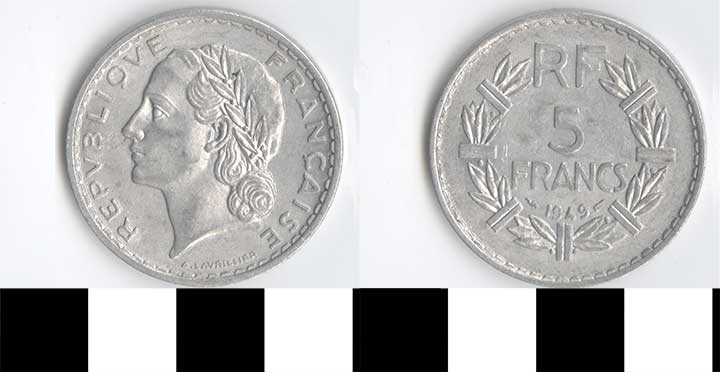 Thumbnail of Coin: France, 5 Francs (1998.03.0213)
