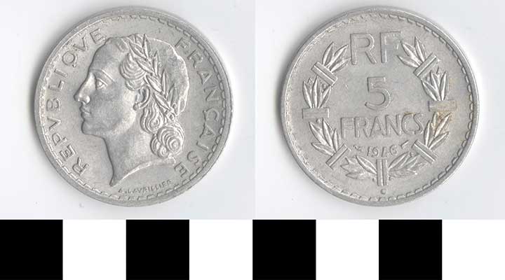 Thumbnail of Coin: France, 5 Francs (1998.03.0214)