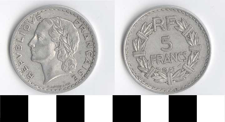 Thumbnail of Coin: France, 5 Francs (1998.03.0215)