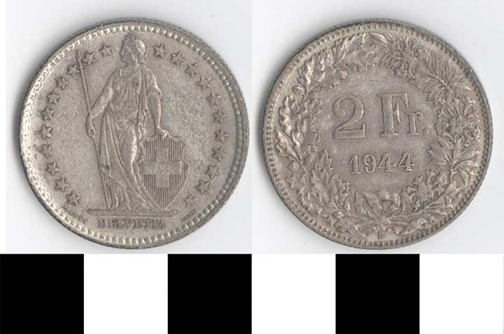 Thumbnail of Coin: Switzerland, 2 Francs (1998.03.0218)
