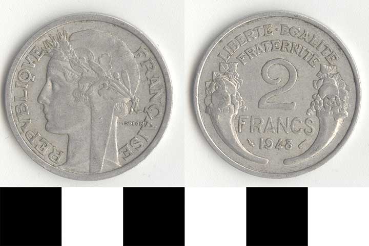 Thumbnail of Coin: France, 2 Francs (1998.03.0223)