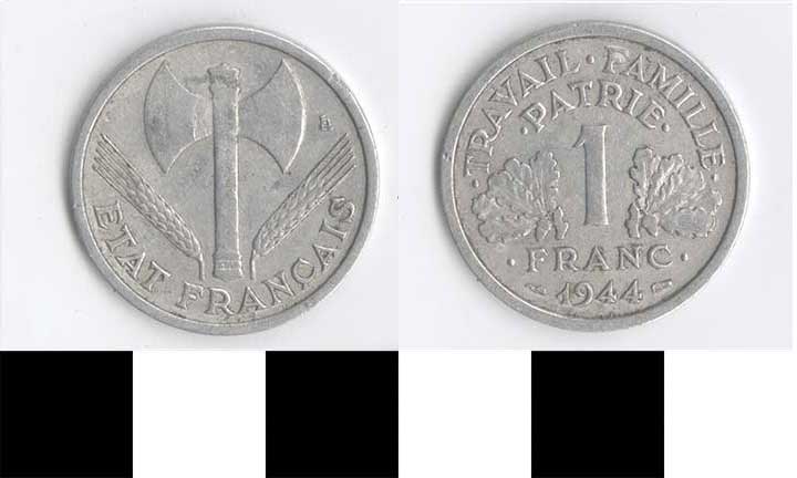 Thumbnail of Coin: France, 1 Franc (1998.03.0232)