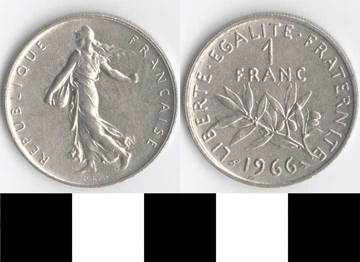 Thumbnail of Coin: France, 1 Franc (1998.03.0236)
