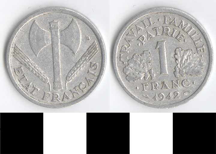 Thumbnail of Coin: France, 1 Franc (1998.03.0237)