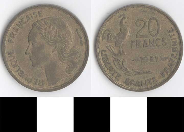 Thumbnail of Coin: France, 20 Francs (1998.03.0246)