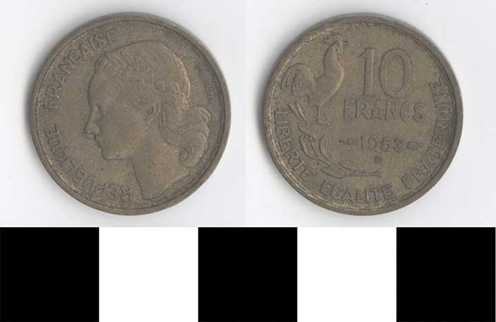 Thumbnail of Coin: France, 10 Francs (1998.03.0249)
