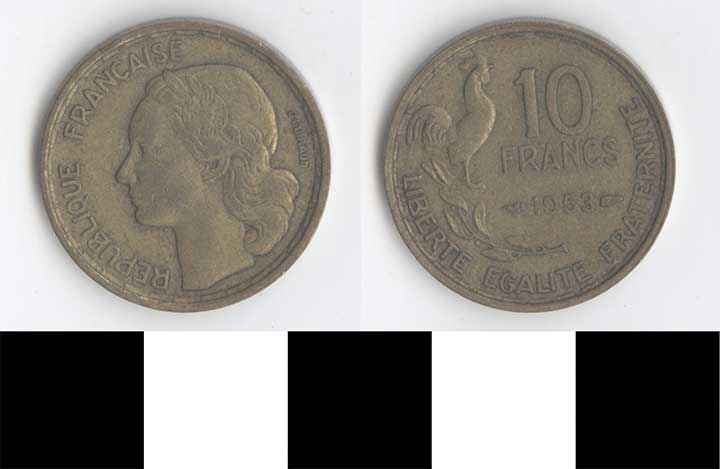 Thumbnail of Coin: France, 10 Francs (1998.03.0253)