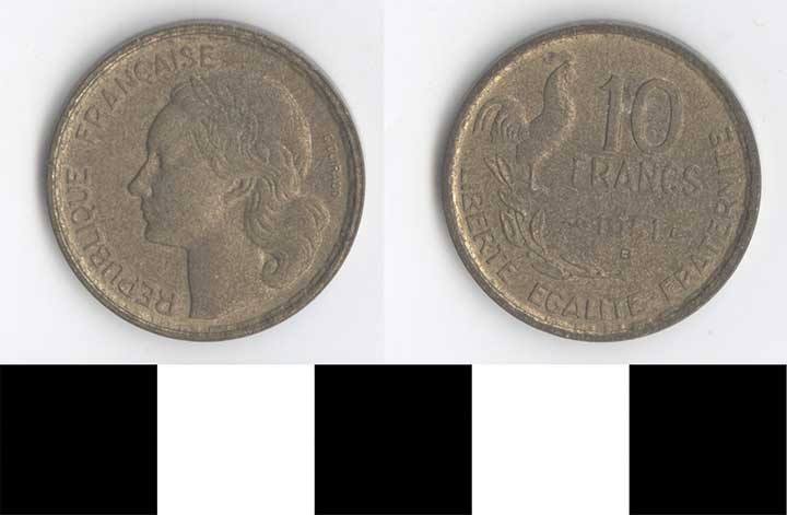 Thumbnail of Coin: France, 10 Francs (1998.03.0254)