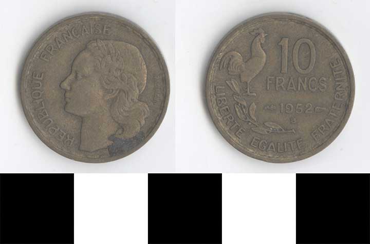 Thumbnail of Coin: France, 10 Francs (1998.03.0255)