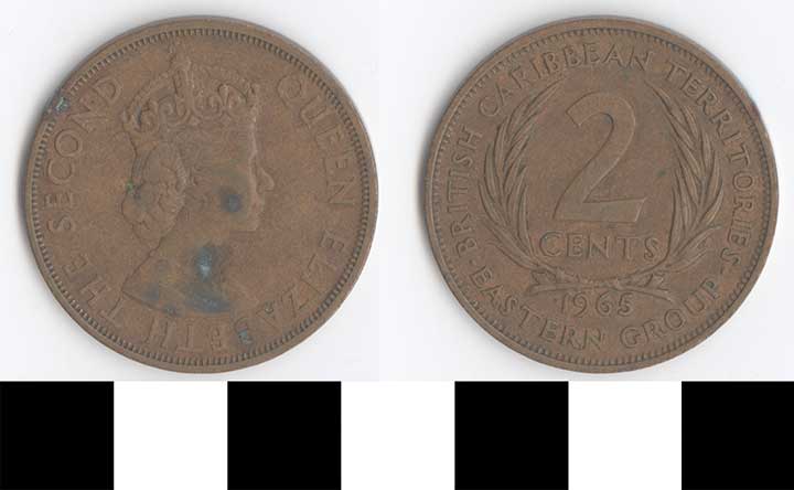 Thumbnail of Coin: British Caribbean Territories Eastern Group, 2 Cents (1998.03.0308)