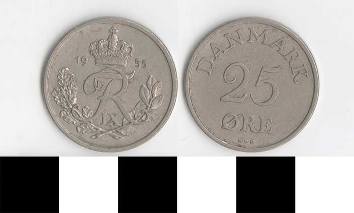 Thumbnail of Coin: Denmark, 25 Ore (1998.03.0350)