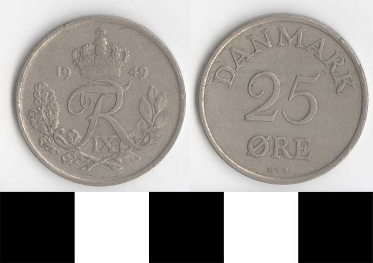 Thumbnail of Coin: Denmark, 25 Ore (1998.03.0351)