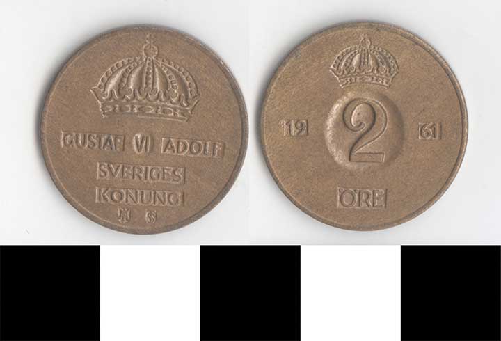 Thumbnail of Coin: Sweden, 2 Ore (1998.03.0368)