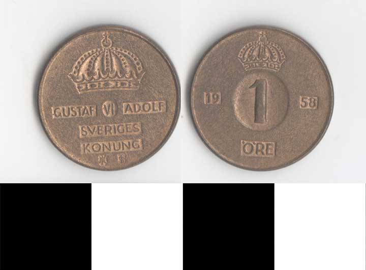 Thumbnail of Coin: Sweden, 1 Ore (1998.03.0369)