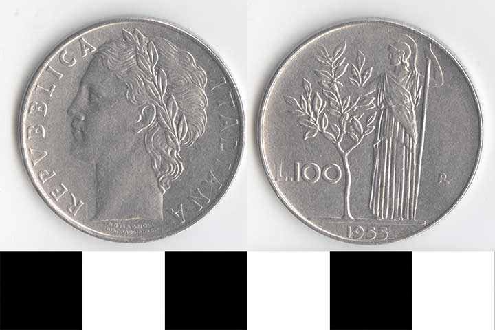 Thumbnail of Coin: Italy, 100 L (1998.03.0373)