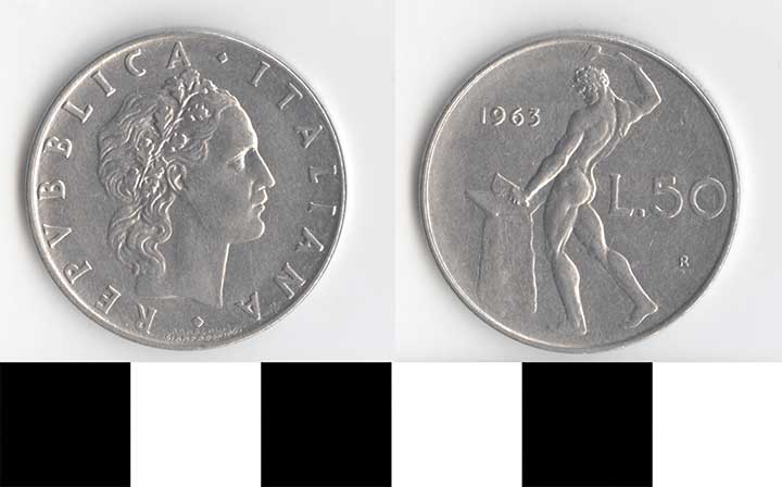 Thumbnail of Coin: Italy, 50 L (1998.03.0374)